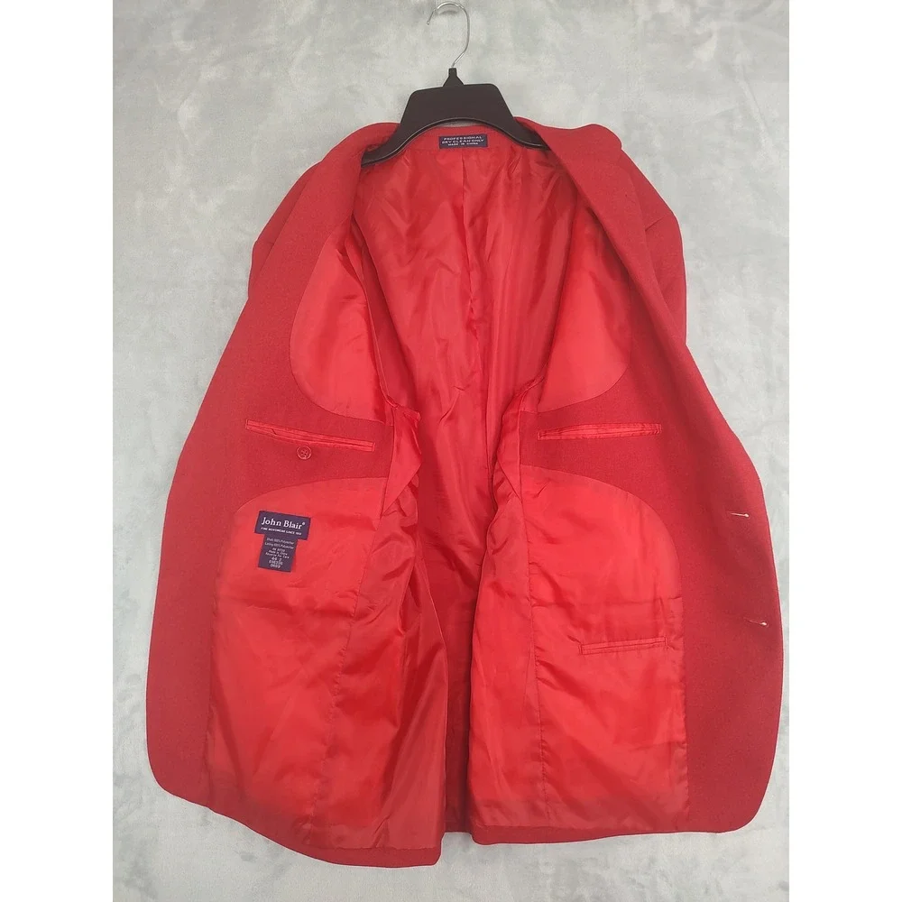 John‎ Blair Men's Red Blazer Jacket 44